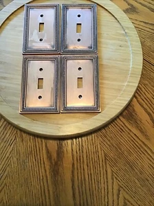 Lot (4) Vintage Copper Single Light Switch Plate Covers Make Offer! - Picture 1 of 7