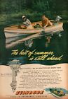 1947 Evinrude Zephyr Outboard Motor Original Color Print Ad