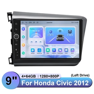 9 inch Touchscreen For Honda Civic 2012 Android 13 Car Radio Multimedia Player - Picture 1 of 15