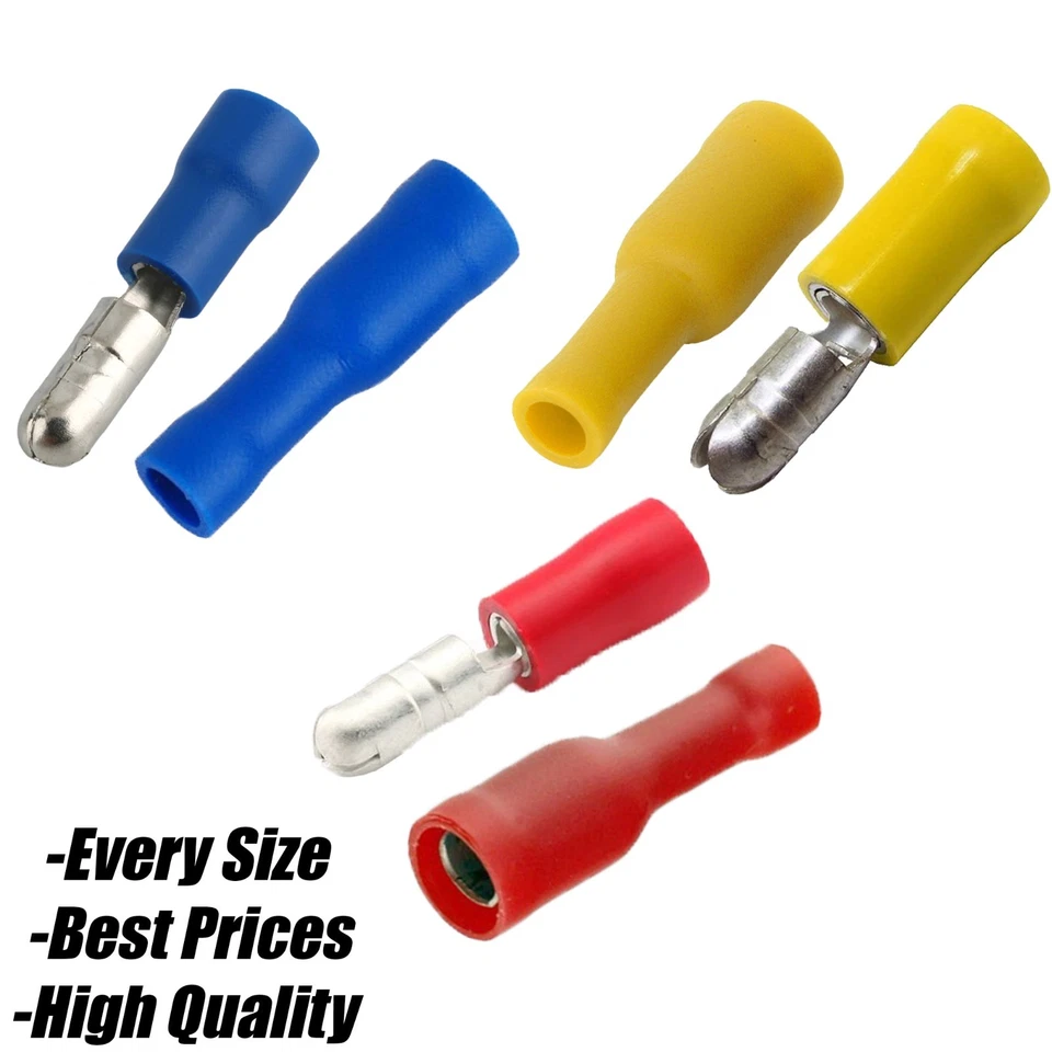 Insulated Bullet & Receptacles Terminals Electrical Crimp Wire Terminal Mix