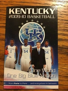 2009-10 University of Kentucky Wildcats Basketball Pocket Schedule John Wall - Bild 1 von 3