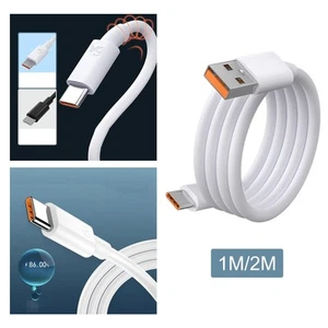 Ligne blanche de câble de chargeur rapide de type C de 66W pour le voyage de - Photo 1/14