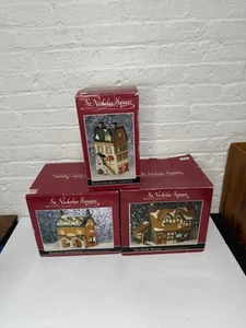 Saint Nicholas Square, Christmas porcelain village lot. No Lights. Read Descript - Picture 1 of 24