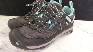 Keen Saltzman Teal Gray Hiking Boots Waterproof Shoes 1013227 Trail Running S 6 - Picture 1 of 9