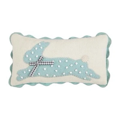 Mud Pie Mudpie Easter Collection Jumping Bunny Felted Mini Pillow Basket NWT - Image 1 of 4