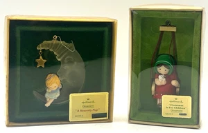 Vintage 1980's Hallmark Tree Trimmer Christmas Ornaments, QX135-9, QX139-4 - Picture 1 of 7