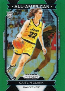 Caitlin Clark #23 All-American Green Prism (RC) 2024 Panini Prizm Draft Picks - Picture 1 of 2