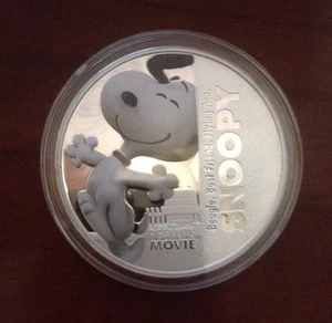 Moneda Conmemorativa de Coleccionista Snoopy Peanuts la Película 2015 Nueva Zelanda - Imagen 1 de 3