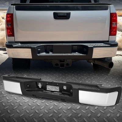 For 11-14 Silverado Sierra 2500HD 3500HD Chrome Rear Bumper Assembly w/o Sensor Foto 1 de 4