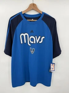 Vintage Adidas Dallas Mavericks NBA Authentic Warm Up Shirt Size Large NWT - Picture 1 of 7