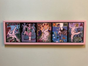 PAT CUSTER DENISON Ceramic Tile Series- Designed, Signed & Framed by Artist-RARE - Picture 1 of 7