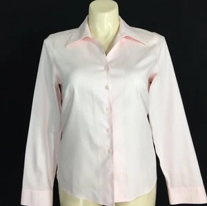 Jones Wear Shirt 18 Blush Pink Easy Care Long Sl Button Casual Career Travel LN - Picture 1 of 5