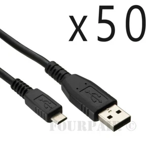 50 Pack - 10ft Micro USB Sync Charger Cable Cord LG HTC PS4 Xbox One Controller - Picture 1 of 2