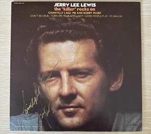 AUTOGRAPHED / SIGNED Jerry Lee Lewis THE KILLER ROCKS ON LP - Foto 1 di 3
