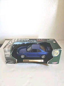 1:18 Motor Max NISSAN SKYLINE GT-R R34 BLUE - Picture 1 of 7