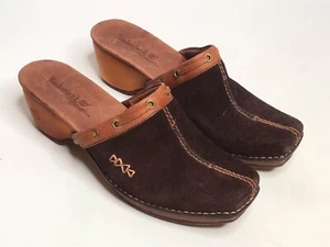 Timberland Comfort Heel Clog Suede Womem 6.5 - Picture 1 of 7