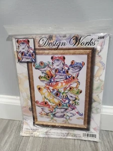 Design Works gezähltes Kreuzstich-Set 11 Zoll x 16 Zoll - Froschhaufen (14 Stück), DW2599 - Bild 1 von 3