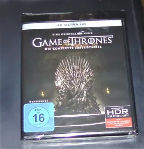 GAME OF THRONES DIE KOMPLETTE STAFFEL 1 UNCUT 4K UHD BLU RAY +WENDECOVER NEU OVP - Bild 1 von 4