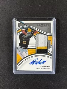 2023 Immaculate Baseball ENDY RODRIGUEZ 3 color PATCH AUTO /25 - Pirates - Picture 1 of 2