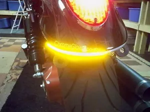 Kit de señal de giro trasera barra de luz LED Kawasaki Mean Streak, lente ahumada, LED ámbar - Imagen 1 de 4