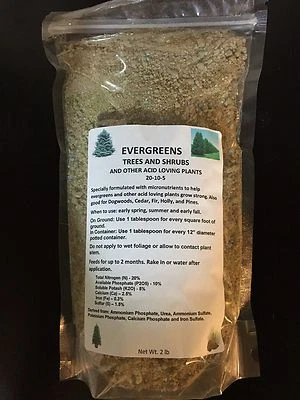 Fertilizante Evergreen 20-10-5 y otros árboles y arbustos amantes del ácido bolsa de 2 lb Foto 1 de 2