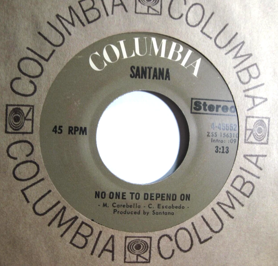 SANTANA * 45 * No One To Depend On / Taboo * 1972 * UNPLAYED MINT * NOS Vinyl ! - Image 1 of 1