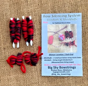Bowstring Silencers, MiniMuffs/MiniBalls, Recurve Bows, (New) Big Sky Bowstrings - Picture 1 of 1