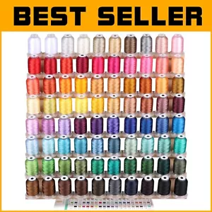 Versatile 80 Spool Embroidery Thread Set - 500M Each, Perfect for All Projects - Picture 1 of 8