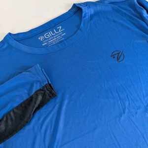 Gillz Men's 2XL Long Sleeve Pullover Blue Polyester Stretch Vented Fishing Shirt - Picture 1 of 7