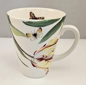 Spode FLORAL HAVEN Mug Parrot Tulip Bees Butterfly Coffee Latte Tea England - Picture 1 of 6