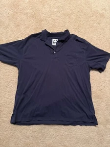 Mountain Khaki Shirt Men XXL Navy Short Sleeve 1/4 Button Up Collard Classic Fit - Picture 1 of 1