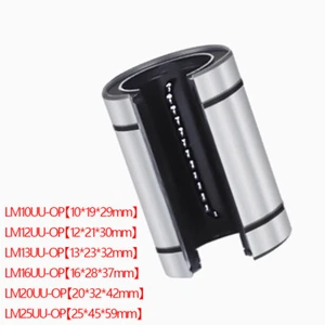 Linear Motion Ball Bearing Open CNC Bushing LM10UU LM12UU LM13UU LM16UU - LM25UU - Picture 1 of 8