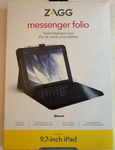  Zagg Messenger Folio : Étui clavier tablette Bluetooth - iPad 9,7 pouces