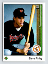 1989 Upper Deck Card, #742 Steve Finley, Baltimore Orioles Rookie