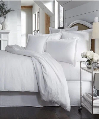 NUEVO Southern Living HEIRLOOM BLANCO LINO KING Shams (Juego de 2) Foto 1 de 4