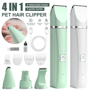 4 in 1 Electric Pet Cat/Dog Grooming Clippers Hair Trimmer Shaver Cordless Quiet - Picture 1 of 26