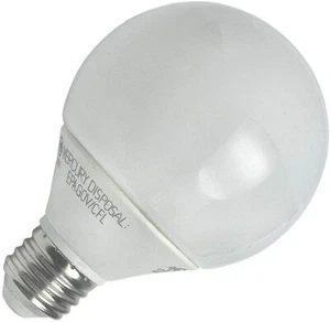 GE Mini Globe CFL 11 W 500 Lumen Soft White 2700K Vanity Light Bulb - Picture 1 of 1