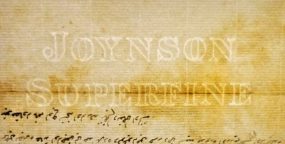 Ottoman Inheritance Document Watermarked JOYNSON Laid Paper Edirne Turkey 1878 - Image 1 of 2