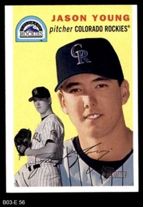 2003 Topps Heritage #56 Jason Young Rockies 8 - NM/MT - Picture 1 of 2