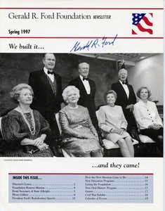 President Gerald R Ford Signed Ford Foundation Newsletter1997 - Picture 1 of 3