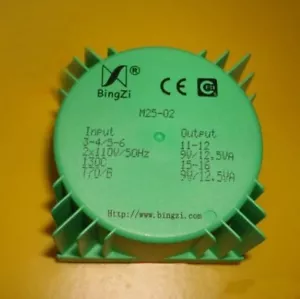 25VA Green square 25W Sealed toroidal transformers M25-02 AC dual 9V(2*9V) - Picture 1 of 1