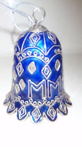 Vintage Glocke Ornament Metall 3 3/4" hoch - Bild 1 von 7