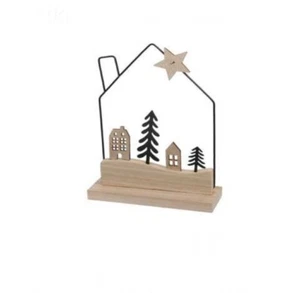 Aufsteller Holzhaus braun ot5586 Holz Haus Silouette 17x13x4cm Dekohaus Häuschen - Bild 1 von 1