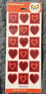 Hallmark Herz Aufkleber Stickeroni Journal Sammelalbum Rosa Rot Valentinstag Vintage Neu - Bild 1 von 2