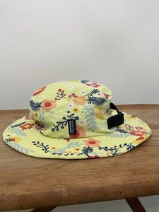 Patagonia Baby Toddler Sun Bucket Hat Floral Yellow Wide Brim OSFA No Strap - Picture 1 of 8