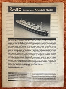 Revell Luxury Queen Mary 1997 Booklet Ref00314 - Bild 1 von 4