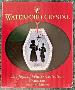 Waterford Crystal Christmas Carolers Ornament Joys of Winter 2000 3rd Ed w/ Box - Picture 1 of 13