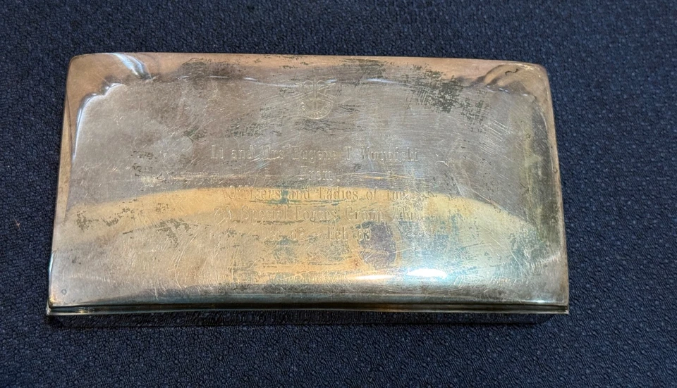 Presentación De Colección EPCA Poole Silver Co 1899 Caja Forrada de Madera Tapa con Bisagras Foto 1 de 4