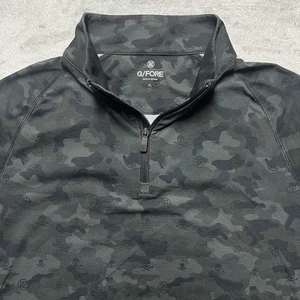 G/Fore Pullover Mens XL Camo 1/4 Zip Skull Crossbones Golf Performance Stretch - Picture 1 of 9