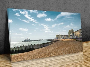 Eastbourne Seafront and Pier East Sussex Kunst Wand gerahmt oder nur Druck   - Bild 1 von 7